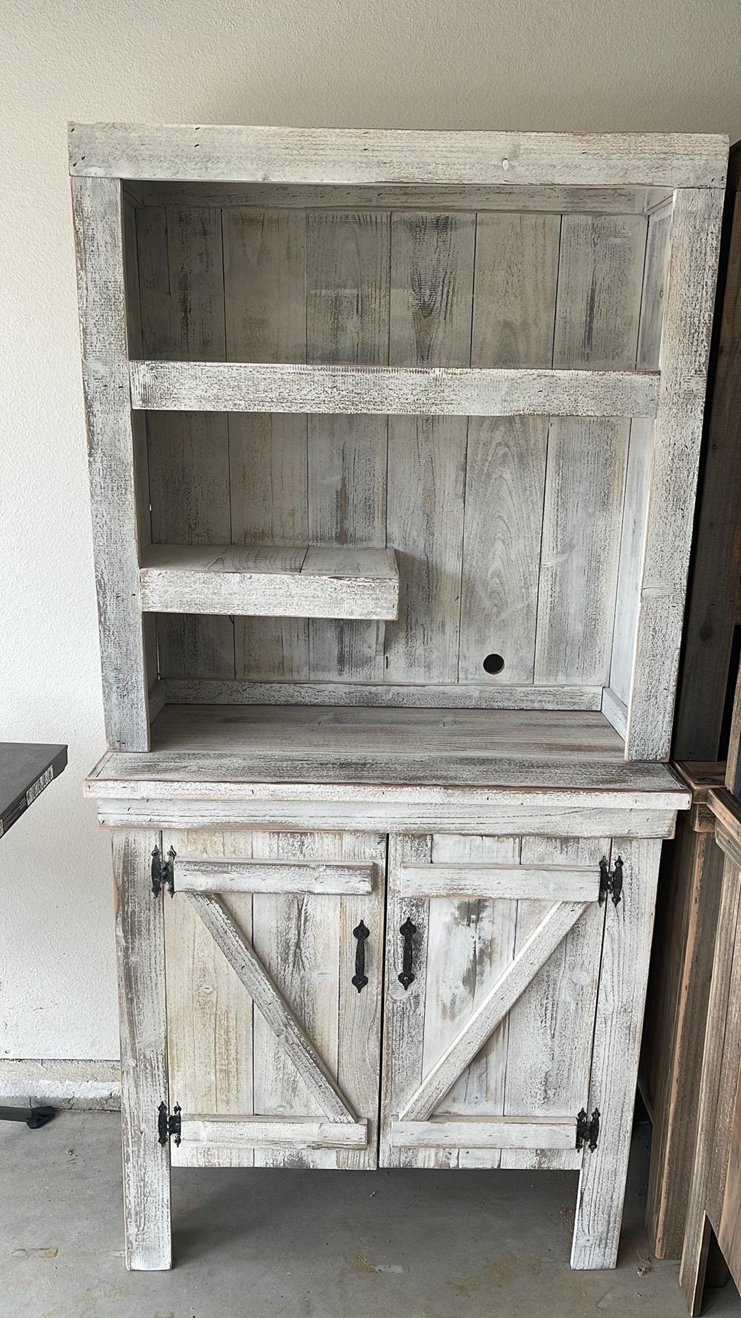 Rustic Primitive Coffee Bar Hutch Farm House Country Etsy