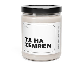 Ta Ha Zemren Vaziul Scented Soy Candle, 9oz Albanian