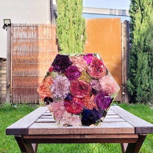 Deposit "Hexagon" (three sizes) Please do not purchase without prior consultation! Bridal bouquet preservation, flower preservation,