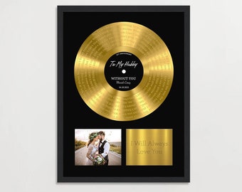 Vinyl Record Custom, Anniversary gift for boyfriend, wedding anniversary gift for wife, personalized anniversary, gifts for him, music gift