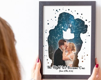 Mapa de dónde nos conocimos: regalo de Navidad único para él, dónde comenzó la impresión de mapas personalizados, regalo de aniversario de novio del mapa de la primera fecha