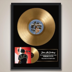 Personalized Plaque, Custom Plaque, Vinyl Record Plaque, Framed Poster Award, Personalized Vinyl, Music Gift, Music Plaque custom