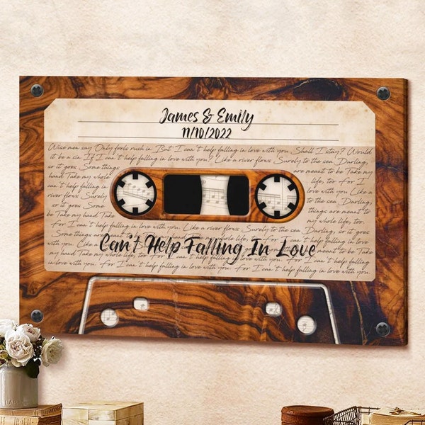 Wedding Song Lyrics Engraved, Wooden Anniversary Gift, First Dance Lyrics, 5th Anniversary, Wood Anniversary, Wedding Gift, 1st Anniversary