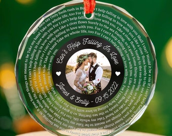 First Christmas Married Ornaments, Mr And Mrs Photo, Our First Christmas, Just Married Ornament, Wedding Couple Custom Gift, 2023 Decoration