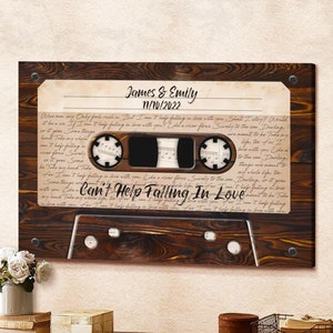 Vinyl Record Song Lyrics 2nd Cotton 4th and 12th Linen 5th Wood Anniversary for Music Loving Husband or Wife Sustainable Gift Valentines Day
