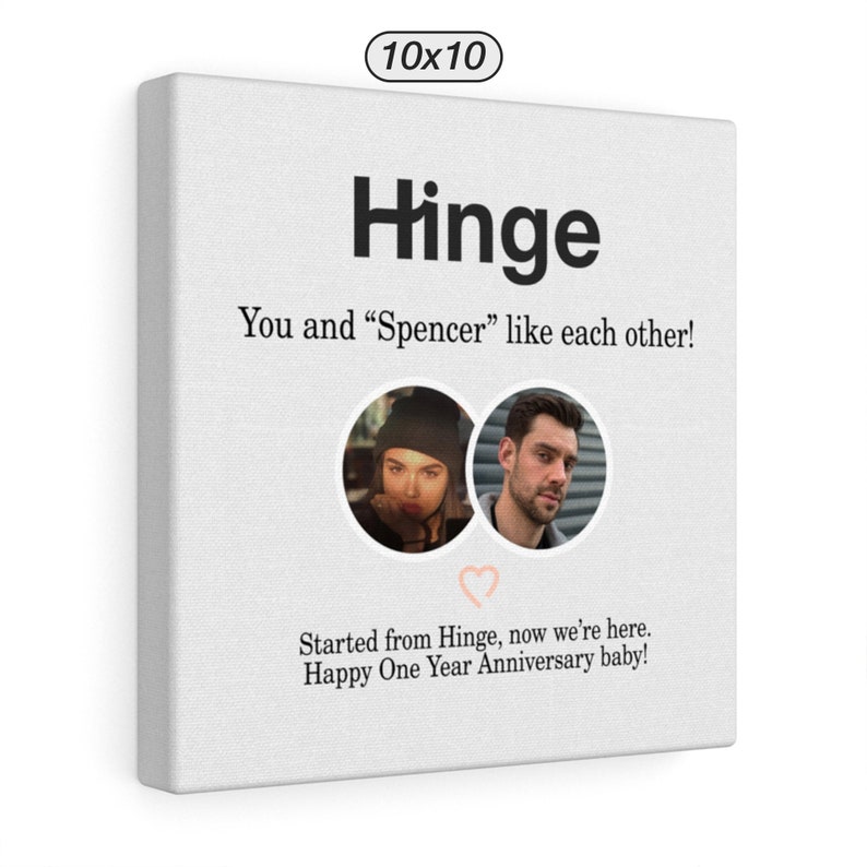 Hinge Couple Anniversary Gift Canvas Gallery Wraps Boom Etsy