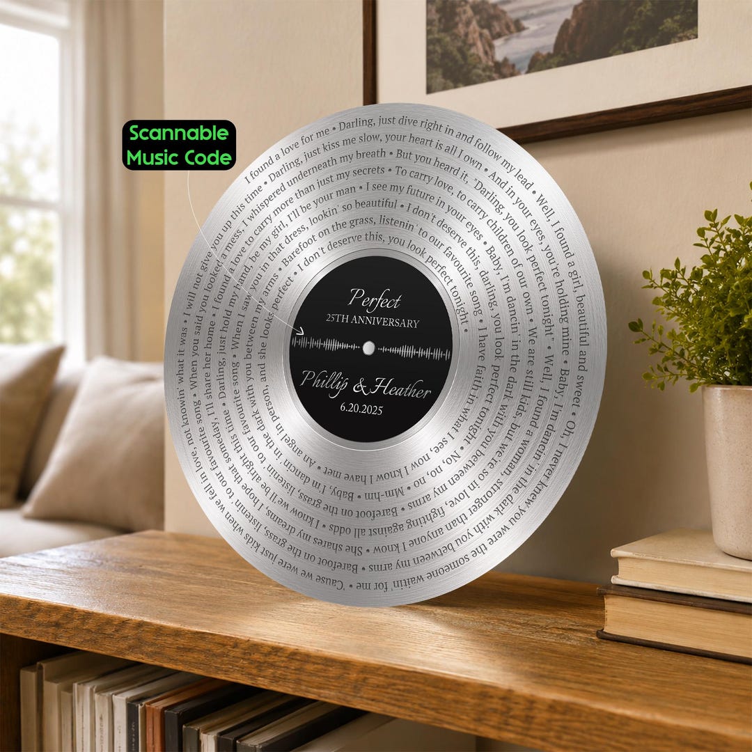 アート・デザイン・音楽 XLARGE 25TH ANNIVERSARY (with sign) Custom Silver Metal Record Plaque – A Meaningful 25th Anniversary