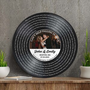 Wedding Song Lyrics Engraved, Wooden Anniversary Gift, First Dance Lyrics, 5th Anniversary, Wood Anniversary, Wedding Gift, 1st Anniversary