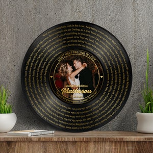Personalized Wedding Gift, Vinyl Record Song Lyrics for Him, Gift For Father Of The Bride, Wedding Ideas, Wedding Gift, Custom Wedding Gift