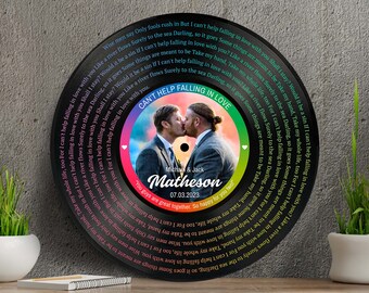 Personalized Gifts For Vinyl Record Lovers, Meaningful Song Print, Mr & Mrs Framed Lyrics Print, Any Song, Any Artist, Valentines Day Gift