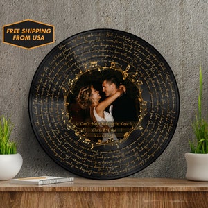 Regalos para novio, regalo de San Valentín para novia, marco de fotos personalizado, regalo de amor verdadero para pareja, aniversario, letrero redondo de madera de amor.