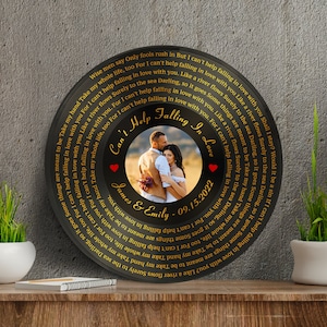 Personalized Wedding Gift, Vinyl Record Song Lyrics for Him, Gift For Father Of The Bride, Wedding Ideas, Wedding Gift, Custom Wedding Gift