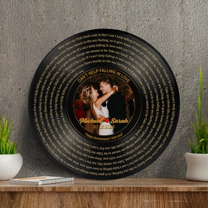 Personalized Wedding Gift, Vinyl Record Song Lyrics for Him, Gift For Father Of The Bride, Wedding Ideas, Wedding Gift, Custom Wedding Gift