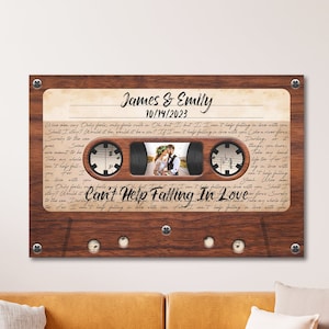 Vinyl Record Song Lyrics 2nd Cotton 4th and 12th Linen 5th Wood Anniversary for Music Loving Husband or Wife Sustainable Gift Valentines Day