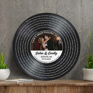 Personalized Wedding Gift, Vinyl Record Song Lyrics for Him, Gift For Father Of The Bride, Wedding Ideas, Wedding Gift, Custom Wedding Gift