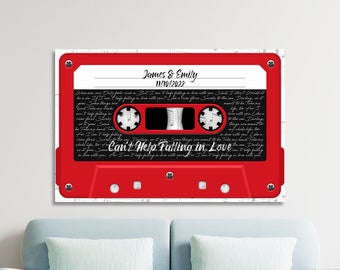 MUSIC Sheet l First Anniversary Gift For Him | 1st Anniversary First Dance | 2nd Anniversary for Him l Cotton Gift l Wedding Vow Print