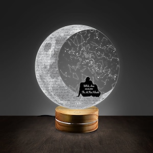 Star Map on Night Light - Gepersonaliseerde Constellation Map - Custom Song Lyrics - Stars on Wedding - Stars Chart Anniversary Gift - Celestial