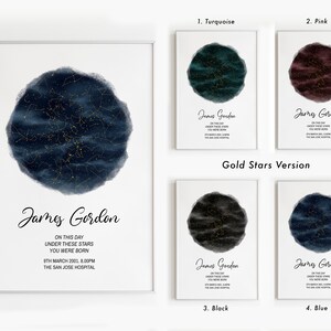 Personalisierte Sternenkarte, Nachthimmel Druck Digital, Sternenkarte Poster, individuelle Konstellation, HochzeitStag Geschenk, personalisiertes Geschenk, Verlobung