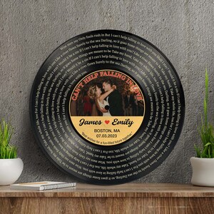 Gift For Godfather Of The Bride Personalized Wedding Gift, Vinyl Record Song Lyrics for Him, Wedding Gift Ideas, Custom Wedding Gift