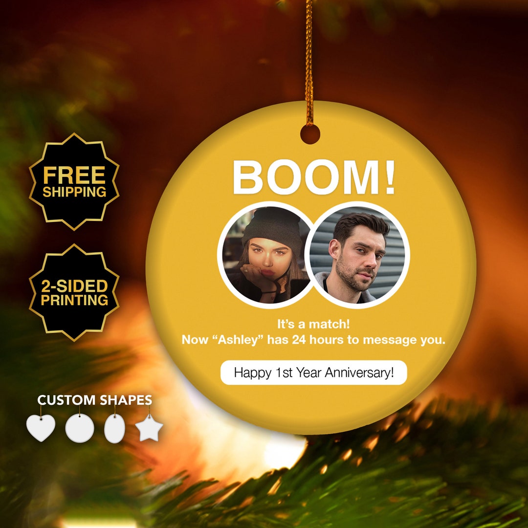 Couples Christmas Ornament, Funny Gift for Boyfriend Girlfriend, Wife