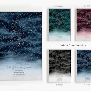 Custom Star Map, Night Sky Print Digital, Star Map Poster, Custom Constellation, Wedding Anniversary Gift, Personalized Gift, Engagement