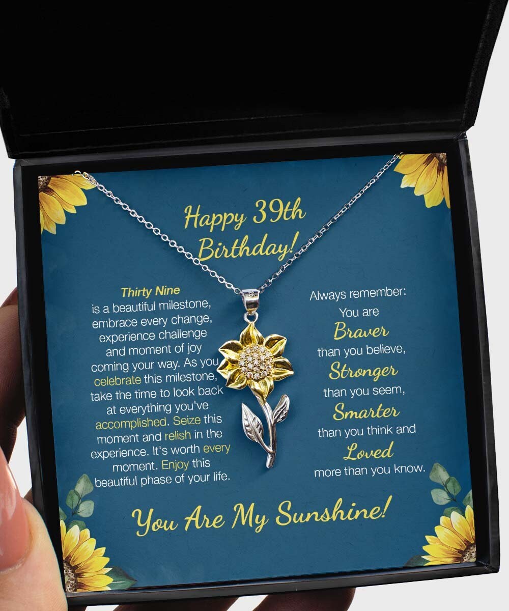 Happy 39th Birthday Jewelry Gift for Girls Women， Necklace Mother