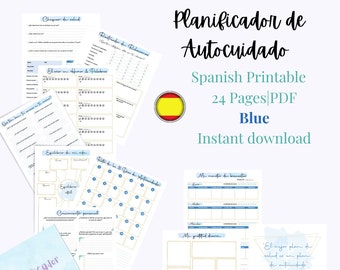 Self-Care Printables | Health & Wellness planner | Goals tracker | Personal Growth Tracker |Spanish planner