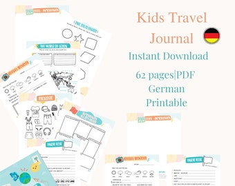 Travel Journal for Kids - Kids Adventure Journal- German