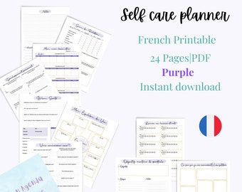 Self-Care Printable |Wellness Planner | Goals planner| | Personal Growth Tracker |Vision board|French print