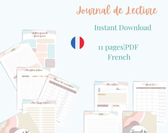 Reading Journal | Book Tracker, Wishlist (PDF Download)