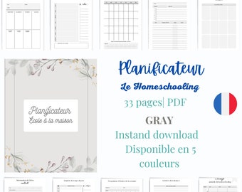 Le homeschooling| education planner -monthly calendar|daily calendar| weekly planner|activities planner|school organizer