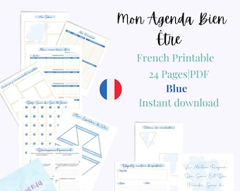 Self-Care Printables | Health & Wellness Planner | Habit Tracker | Personal Growth Tracker |Emotional journal|French planner