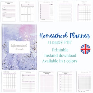 Homeschool Planner Printable 20 PagesDigital PDF, Instant DownloadHomeschool Daily Planner Homeschool Planner Printable image 1