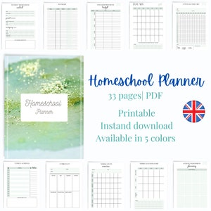 Homeschool Planner Printable 20 PagesDigital PDF, Instant DownloadHomeschool Daily Planner Homeschool Planner Printable image 2