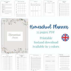 Homeschool Planner Printable 20 PagesDigital PDF, Instant DownloadHomeschool Daily Planner Homeschool Planner Printable image 5