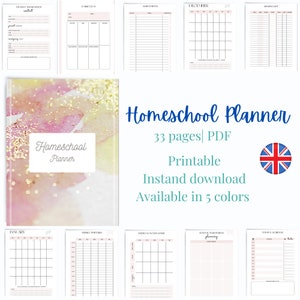 Homeschool Planner Printable 20 PagesDigital PDF, Instant DownloadHomeschool Daily Planner Homeschool Planner Printable image 3