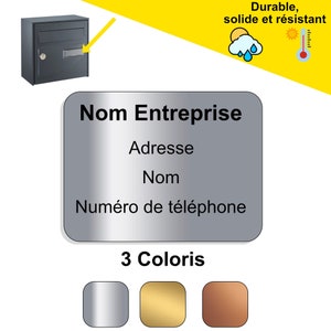 Custom Adhesive Mailbox Plaque – Engraved Acrylic, 8x6 cm Format