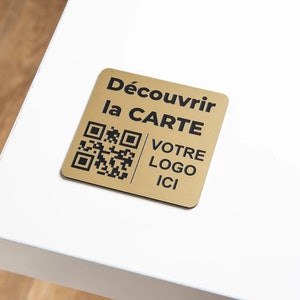 Placa QR Code Personalizada – Número de Mesa, Menú Sin Contacto para Restaurante, Hotel, Bar – QR Instagram, Facebook, Opiniones Google