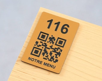 Support QR code Personnalisé avec numéro de table, Menu sans contact, pour Restaurant, Hôtel, Bar, Evènement, QR code Instagram, Facebook