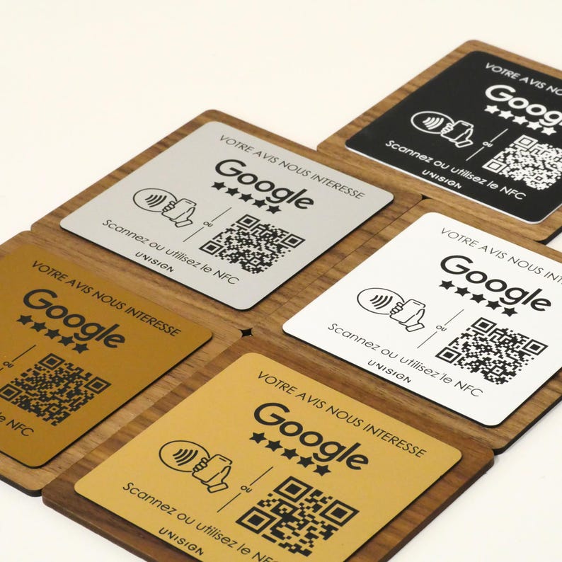 Custom QR Code Display – Wood and Engraved Plaque – Google Reviews, NFC – Restaurant & Hospitality – Professionals image 4