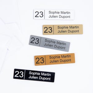 Gepersonaliseerde brievenbusbord – nauwkeurige gravure, 3M lijm, resistent plastic, standaardformaat 10 x 2,5 cm