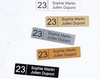 パーソナライズされたメールボックスサイン | 精密彫刻、3M粘着剤、耐久性のあるプラスチック、標準サイズ 10 x 2.5 cm