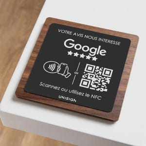 Custom QR Code Display – Wood and Engraved Plaque – Google Reviews, NFC – Restaurant & Hospitality – Professionals image 12
