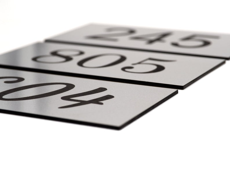 Engraved Rectangular Door Number Plaque for Apartment or Room – Modern ...