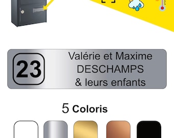 Personalized Mailbox Plaque – Precise Engraving, Durable Plastic, 3M Adhesive, Standard Size 10x2.5 cm