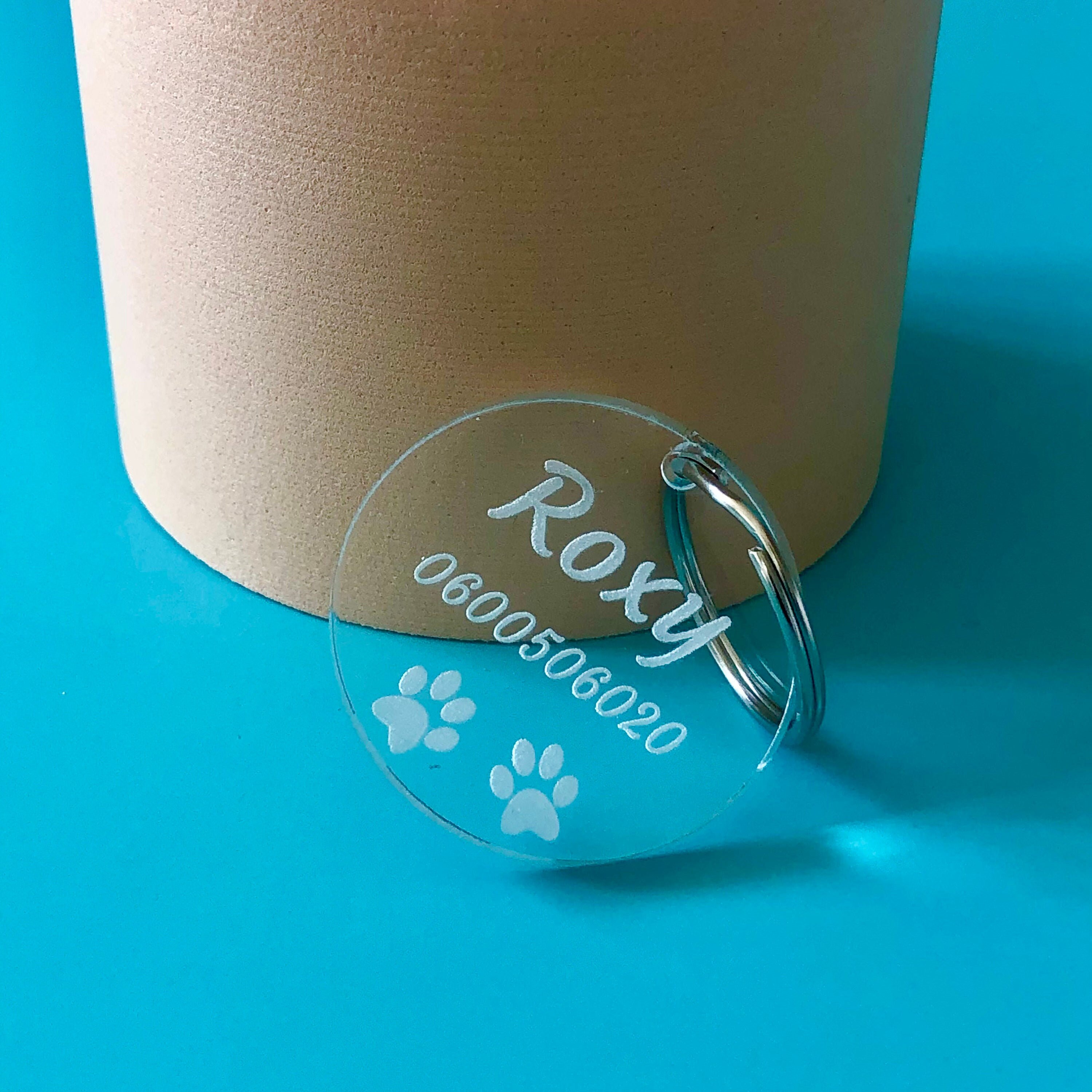 Pendentif Personnalisé Pour Chien, Chat, en Acrylique, Personnalisable, Collier, Gravure Laser