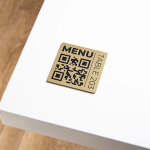 Plaque QR code Personnalisé, Menu sans contact, Restaurant, Hôtellerie, Bar, QR code Instagram, Facebook, Gîtes