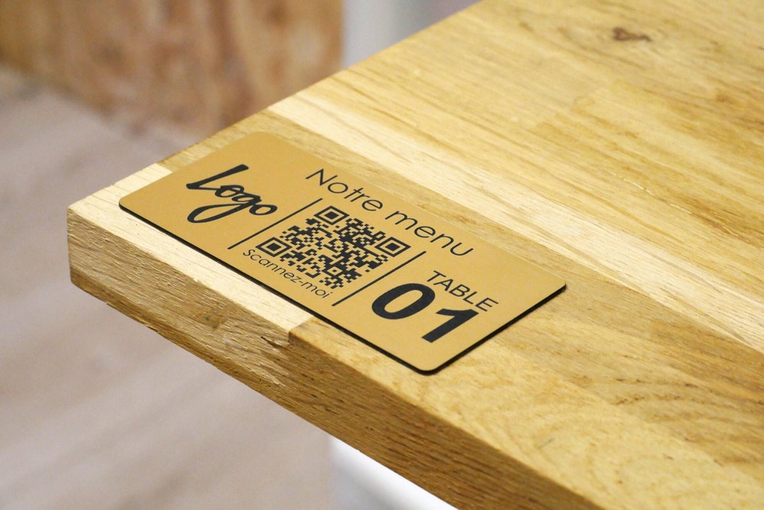 Custom Engraved QR Code Plate - Durable and Resistant for Restaurants ...