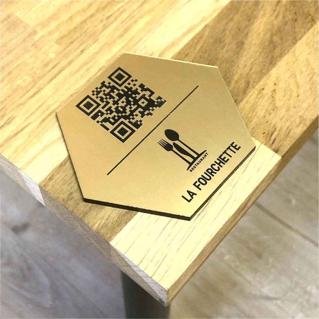 Support QR code personnalisé menu restaurant sans contact Etsy France