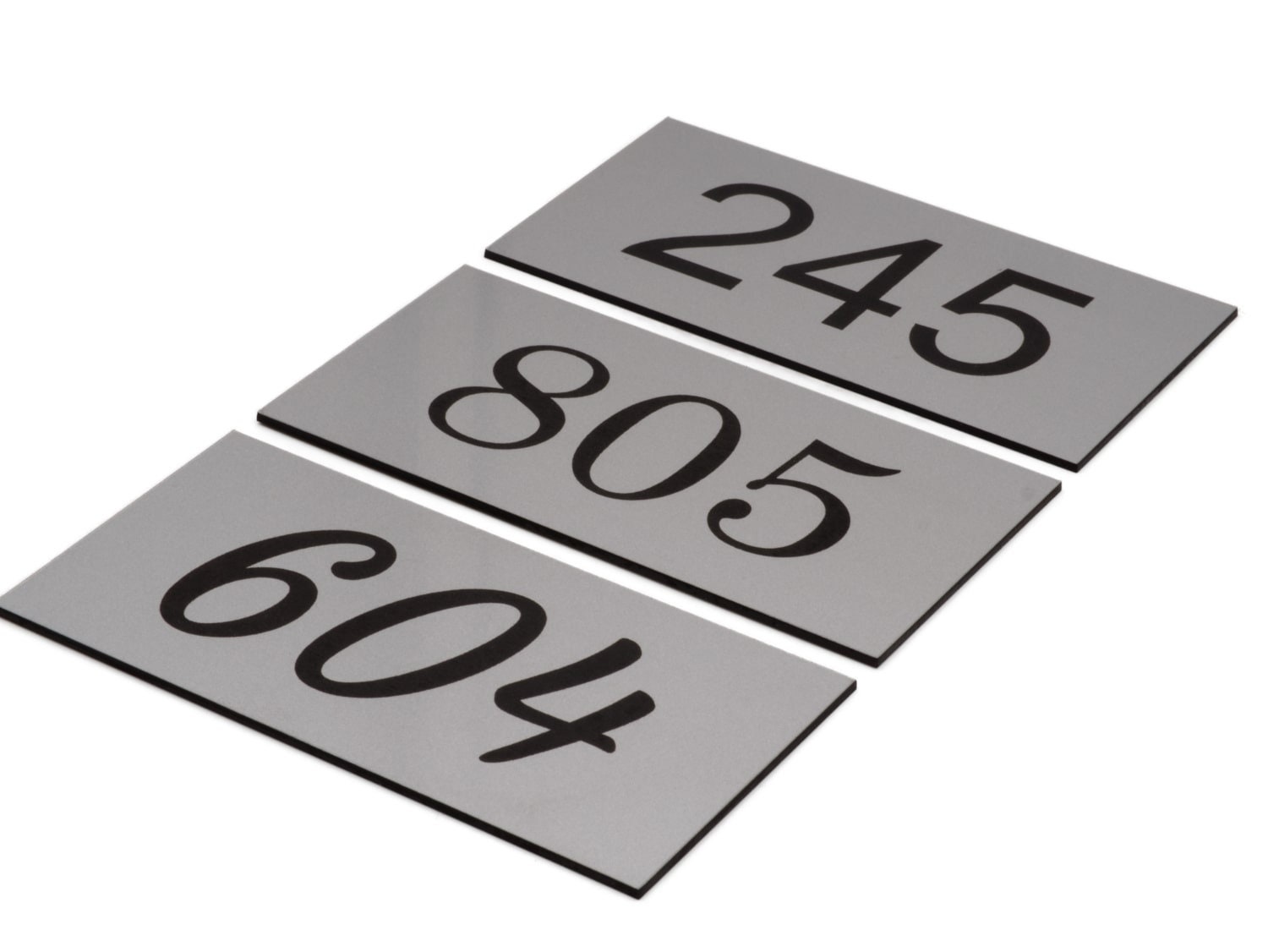 Engraved Rectangular Door Number Plaque for Apartment or Room – Modern and Elegant Design – 3M Adhesive Included